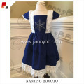 JannyBB embroidery blue baby smocked dress
